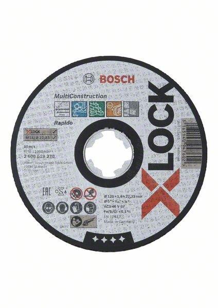 Отрезной круг Bosch X-LOCK Multi, для любых материалов 125x1.6