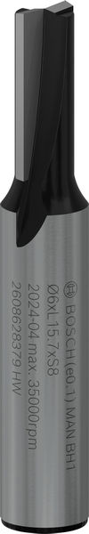 Фреза пазова Bosch Professional з двома лезами Std S8 D6 L16
