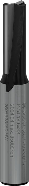 Фреза пазова Bosch Professional з двома лезами Std S8 D7 L20