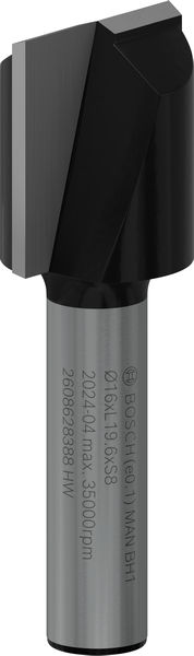 Фреза пазова Bosch Professional з двома лезами Std S8 D16 L20