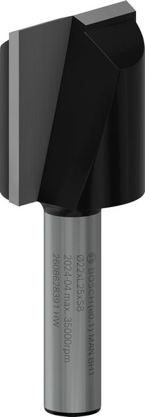 Фреза пазова Bosch Professional з двома лезами Std S8 D22 L25