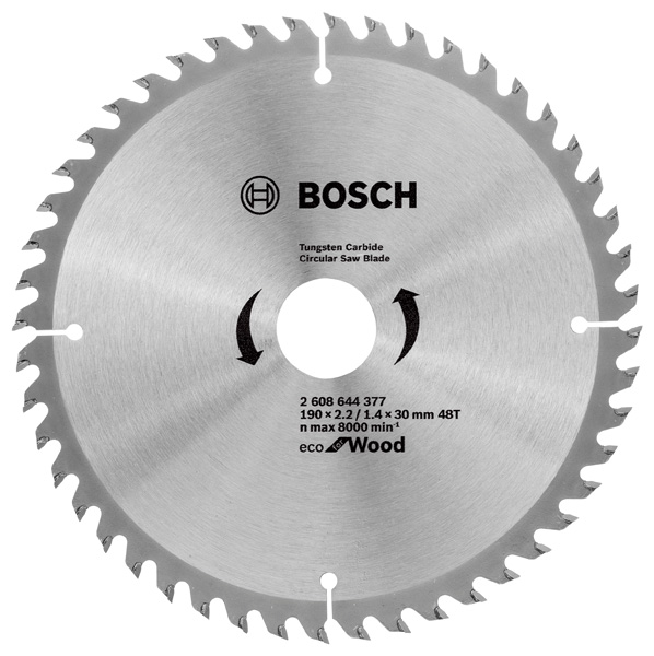 Диск пиляльний Bosch Professional Eco for Wood 190x2.2x30-48T
