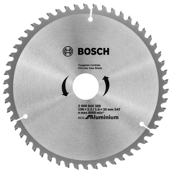 Диск пиляльний Bosch Professional Eco for Aluminium 190x2.42/1.6x30мм 54TCG