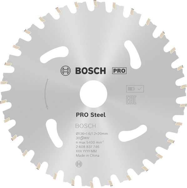 Диск пиляльний Bosch Standard for Steel 136x1.6x20мм 30HB