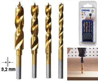 Свердло по дереву Dremel, набір 4шт