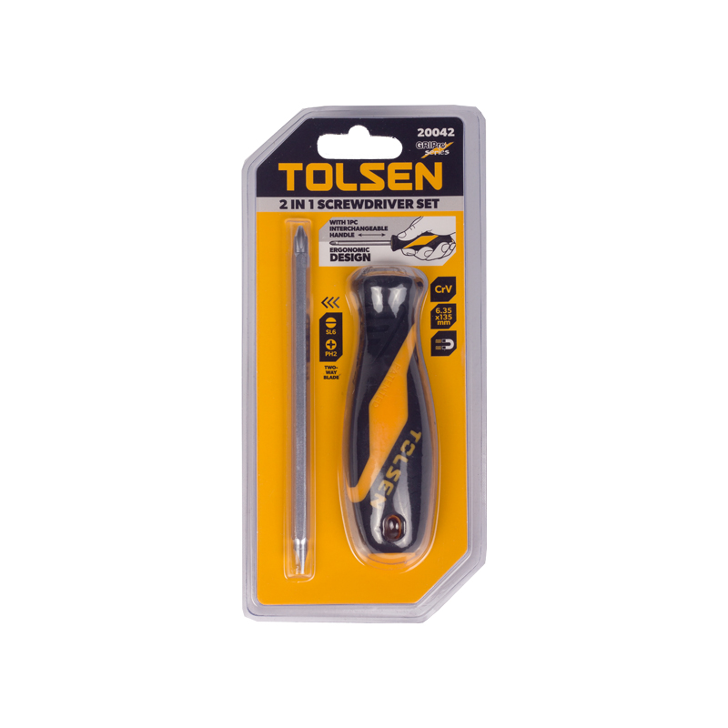 Викрутка Tolsen, РН2+SL6x1.2мм, сталь CrV