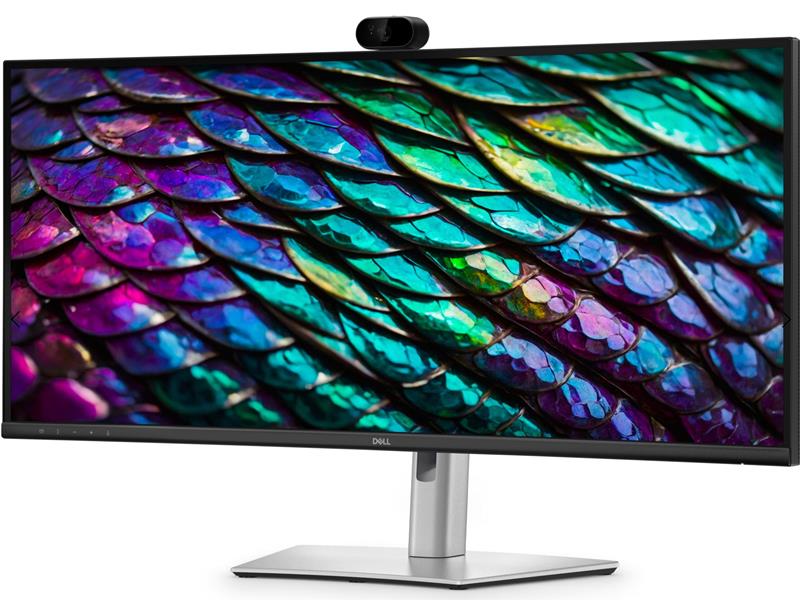 Монітор DELL 34" P3426WEB HDMI, DP, USB-C, RJ-45, MM, IPS, 3440x1440, 21:9, 100Hz, sRGB 99%, CURVED, HAS, Cam
