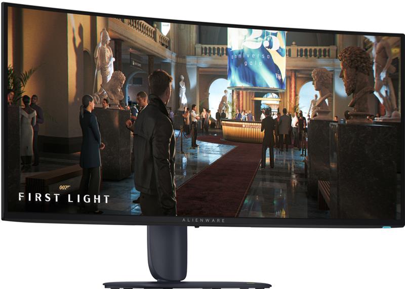 Монітор DELL 34" AW3426DW 2xHDMI, DP, USB, QD-OLED, 3440x1440, 21:9, 280Hz, 0.03ms, DCI-P3 99%, Delta E<2, CURVED, G-SYNC, FreeSync, AdaptiveSync, HAS, HDR TrueBlack 400