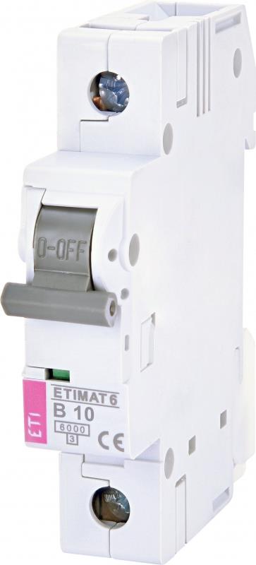 Автоматичний вимикач ETI, ETIMAT 6 1p B 10А (6 kA)