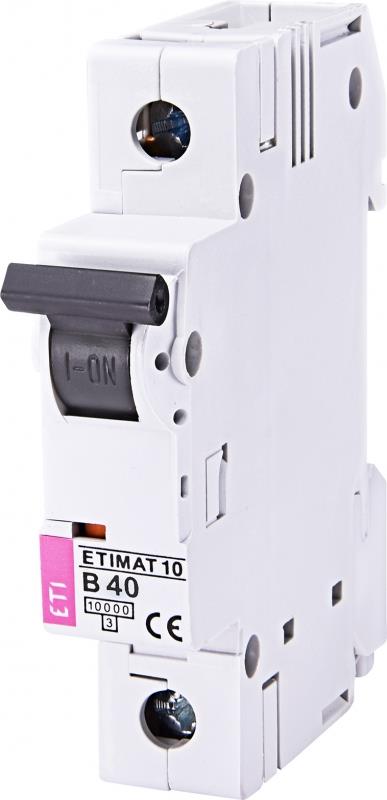 Автоматичний вимикач ETI, ETIMAT 10 1p B 40А (10 kA)