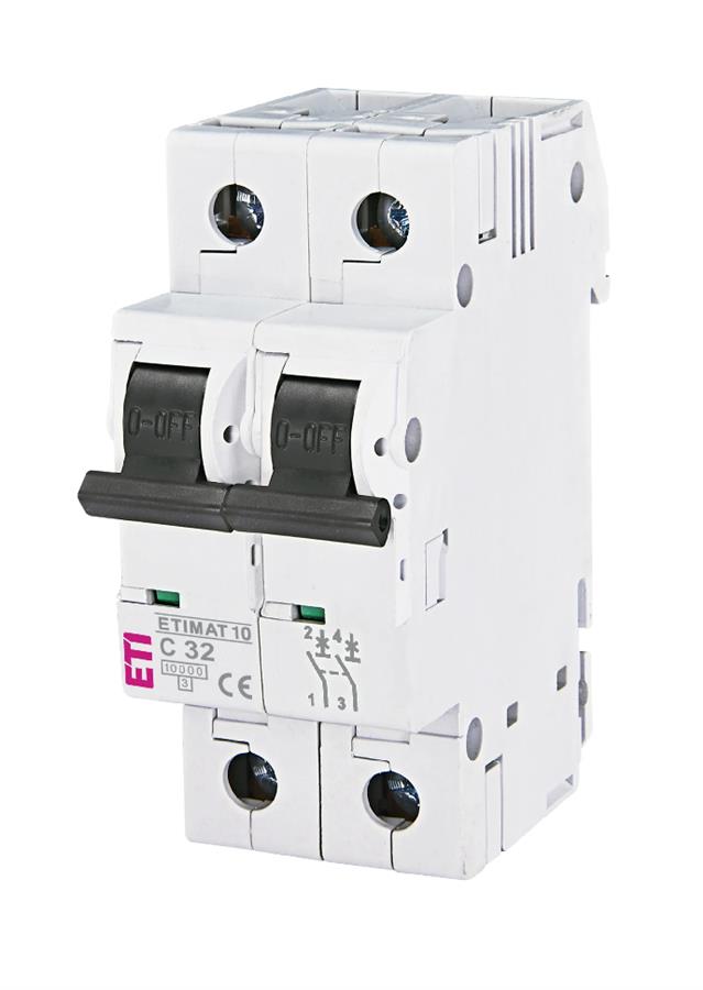 Автоматичний вимикач ETI, ETIMAT 10 2p C 32А (10 kA)