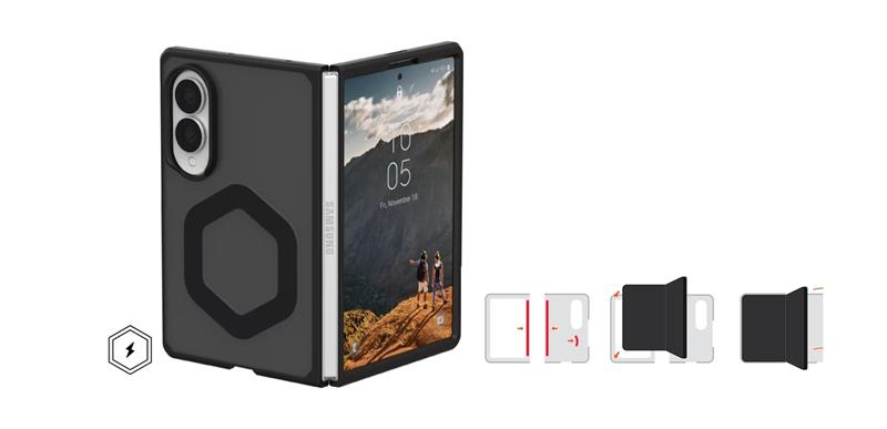 Чохол UAG для Samsung Galaxy Z Fold 8, Mouve with Magnet, Ash