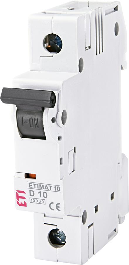 Автоматичний вимикач ETI, ETIMAT 10 1p D 10А (10 kA)