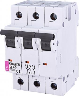 Автоматичний вимикач ETI, ETIMAT 10 3p D 40А (10 kA)