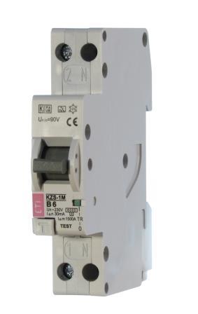 Диференційний автоматичний вимикач ETI, KZS-1M SUP C 20/0,03 тип A (6kA) (верхнє підключення)