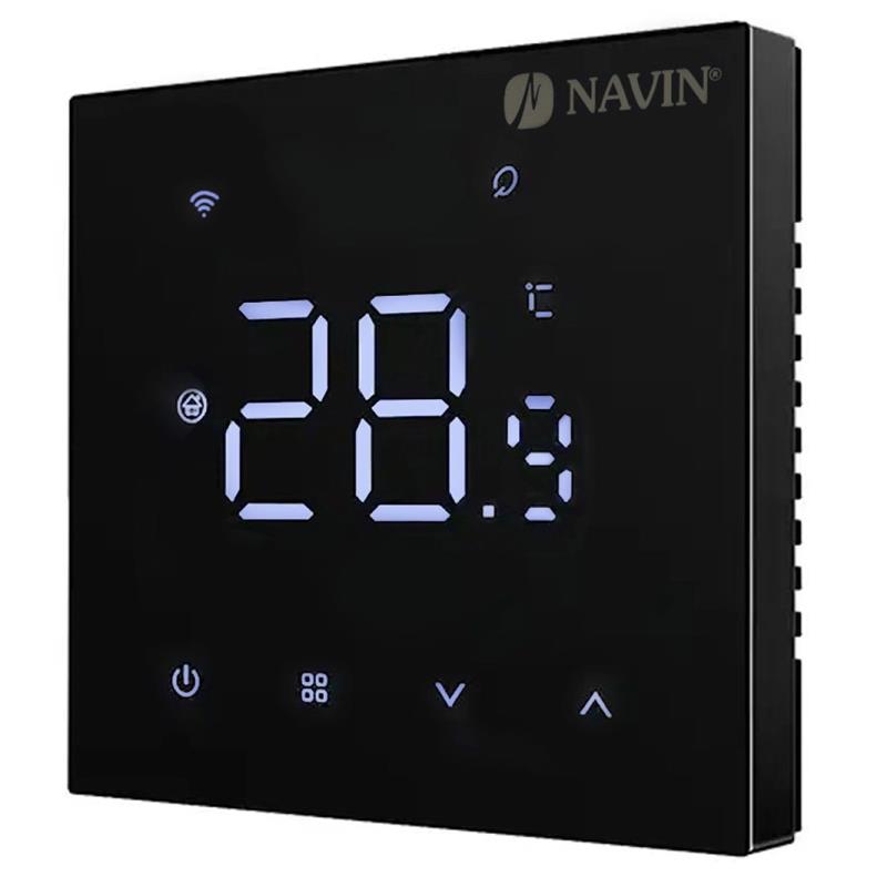 Терморегулятор Navin WT410B-3А 5...35 °C для котлів опалення електронний Wi-Fi Tuya, Smart Life провідне підключення 230В чорний