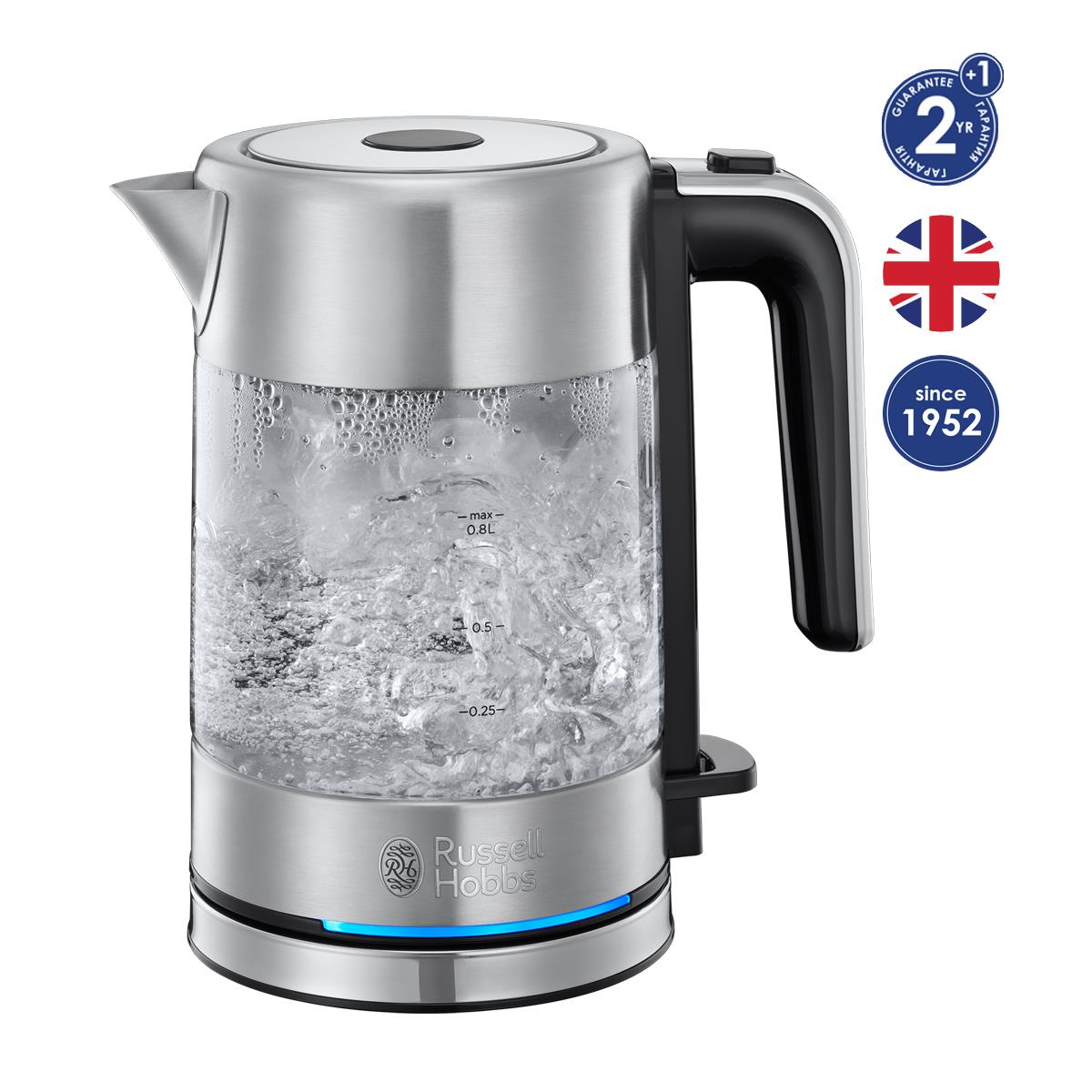 Чайник Russell Hobbs 24191-70 Compact Home, 2200Вт, 0.8л, стекло