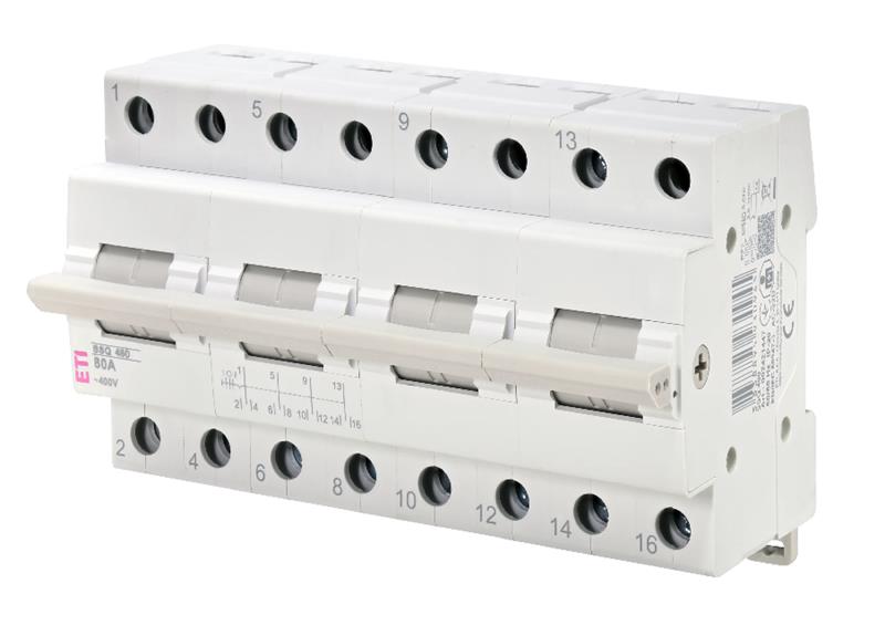 Перемикач навантаження ETI, SSQ 480 "1-0-2", 4p 80A