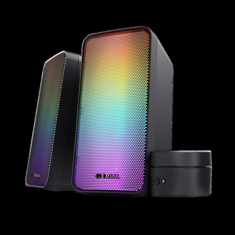 Акустична система Trust GXT 611 Wezz, USB/AUX, RGB/Knob, чорний