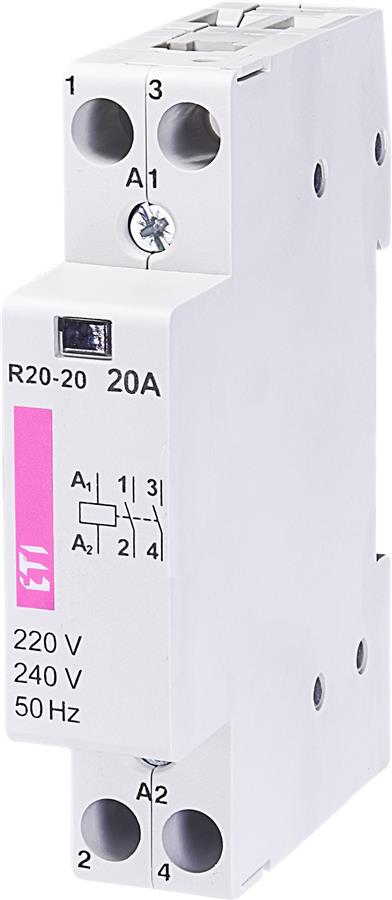 Контактор модульний ETI, R 20-20 230V AC 20A (AC1)