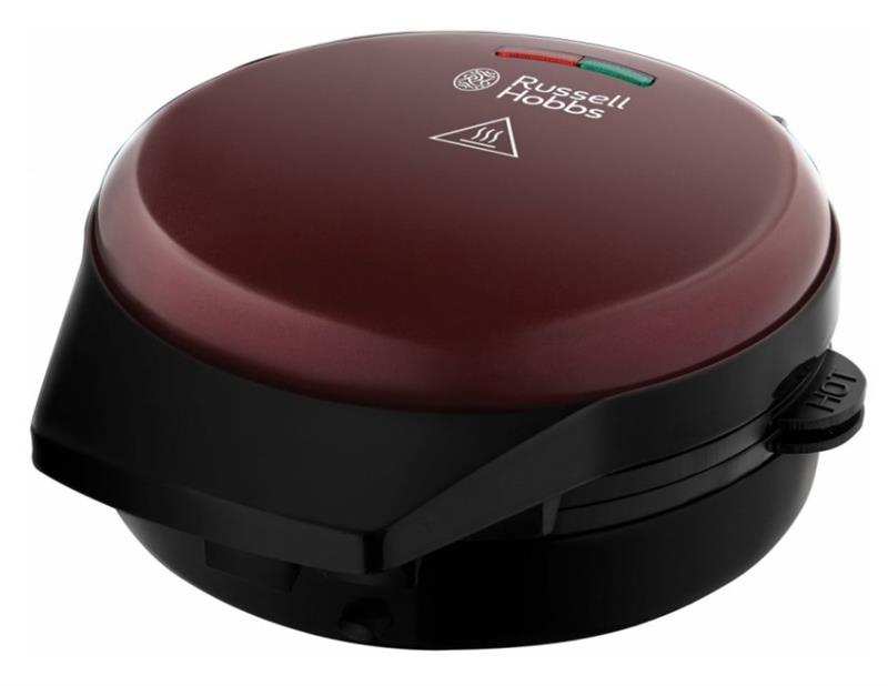 Мультимейкер Russell Hobbs Fiesta 950Вт, алюміній, 3 пластини, корпус-нержав.сталь/пластик, бордо