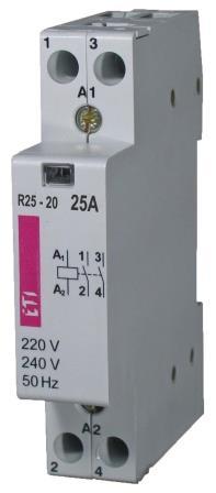 Контактор модульний ETI, R 25-10 230V AC 25A (AC1)