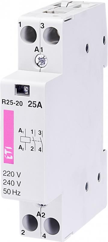 Контактор модульний ETI, R 25-20 230V AC 25A (AC1)
