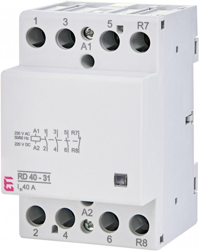 Контактор модульний ETI, RD 40-31 230V AC/DC