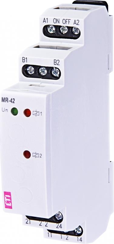 Імпульсне реле ETI, з функцією "пам'ять" MR-42 UNI 12-240V AC/DC (2x16A, AC1)