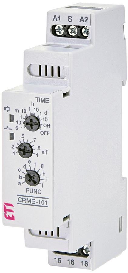 Багатофункціональне реле часу ETI, CRME-101 (12-240V AC/DC, 1x16A, AC1)