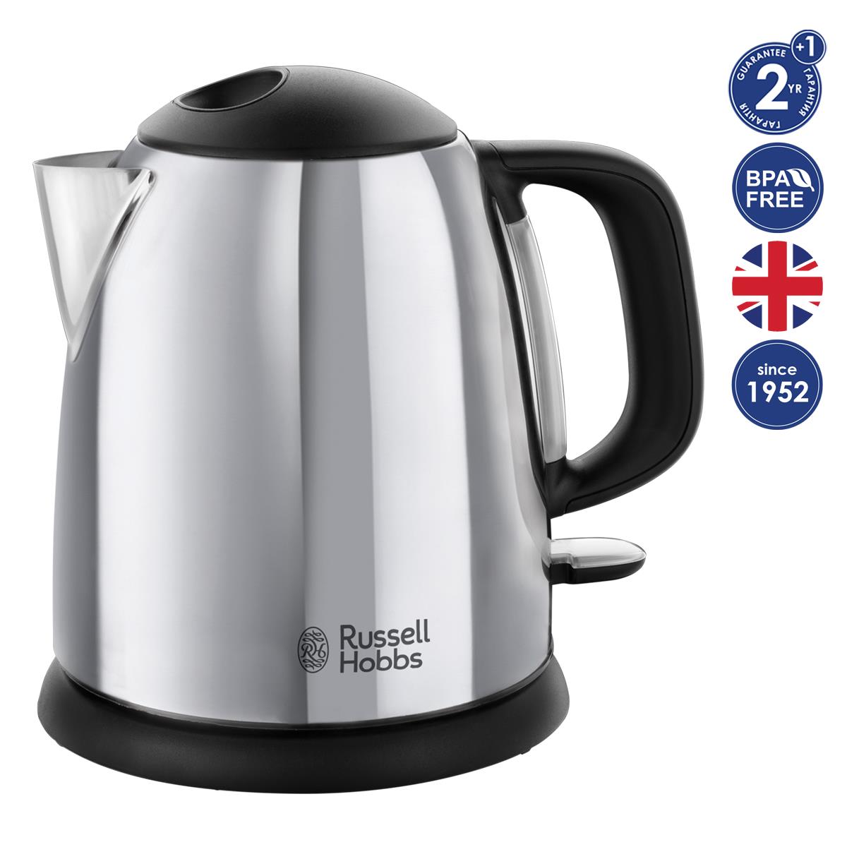 Электрочайник Russell Hobbs 24990-70 Victory, 2400 Вт, Компактный, Нержавеющая сталь