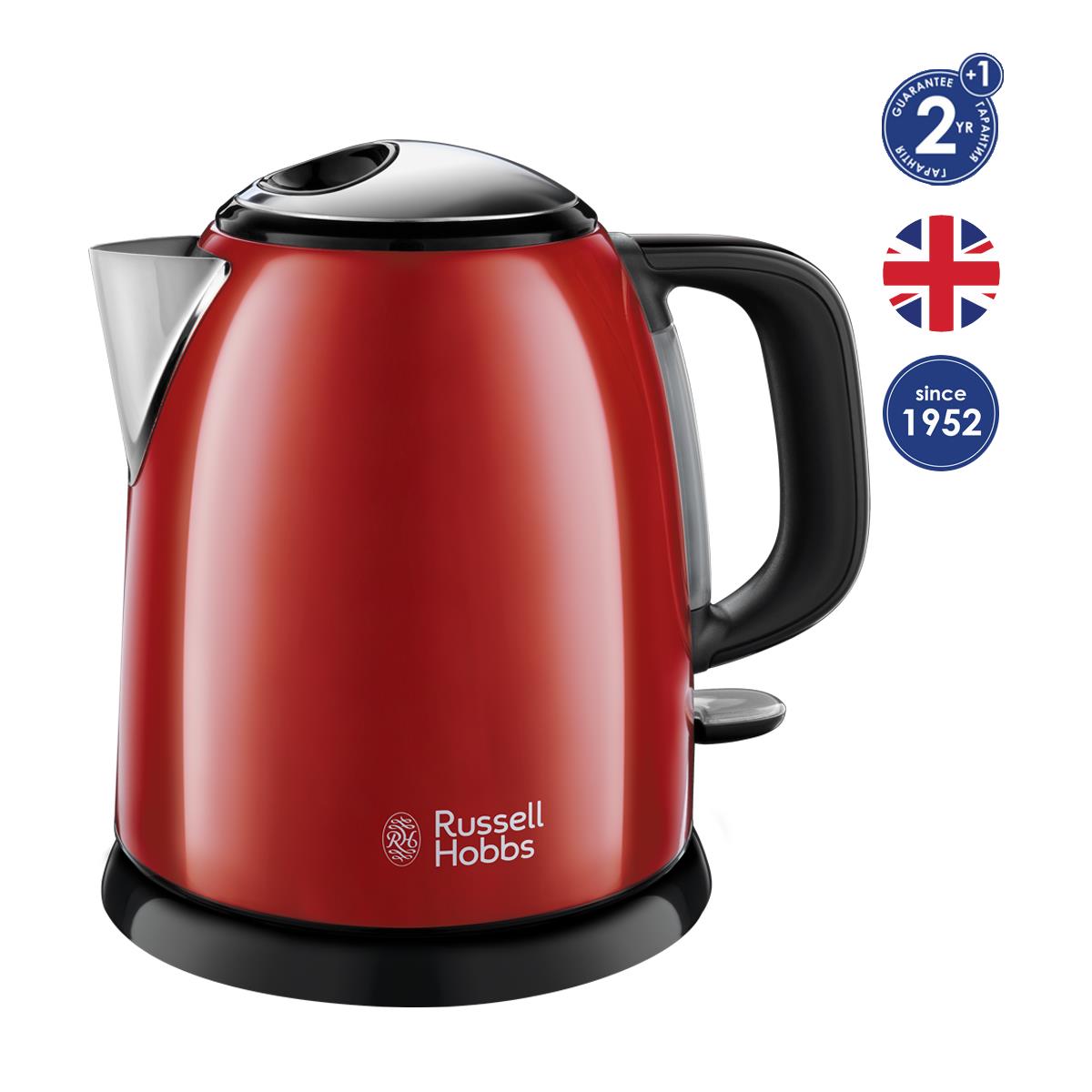 Чайник Russell Hobbs 24992-70 Colours Plus Mini, 2400Вт, 1л, красный