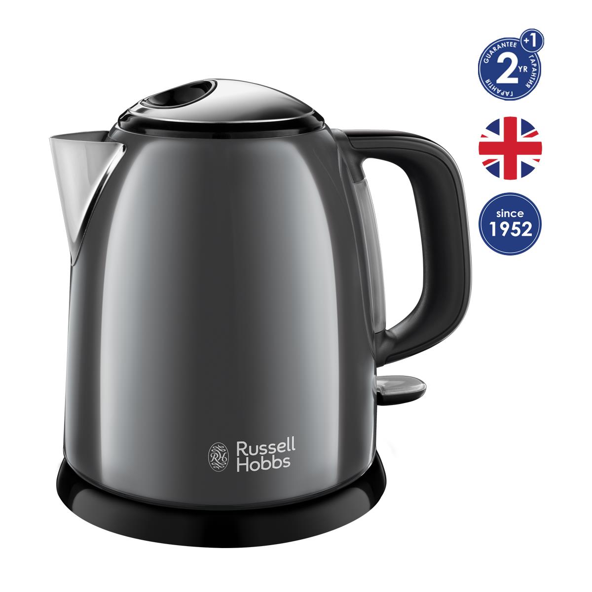 Чайник Russell Hobbs 24993-70 Colours Plus Mini, 2400Вт, 1л., серый