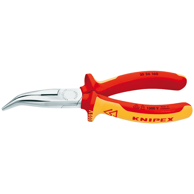 Плоскогубці подовжені вигнуті KNIPEX хромовані 160мм 0.144кг