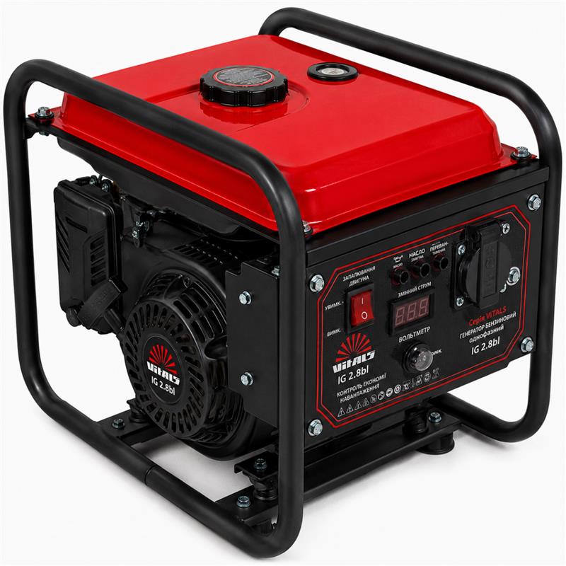 Генератор бензиновий інверторний Vitals IG 2.8bl 230В, 3.0кВт, ручний стартер, 23кг