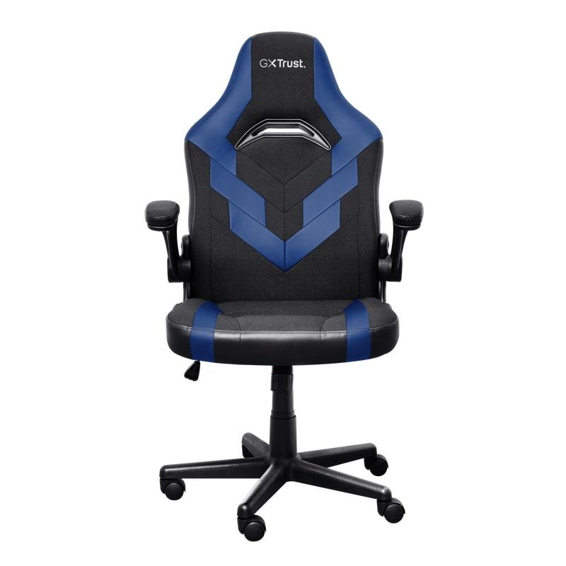 Крісло Trust GXT703B Riye, ПУ шкіра, Foldable Armrests, синій