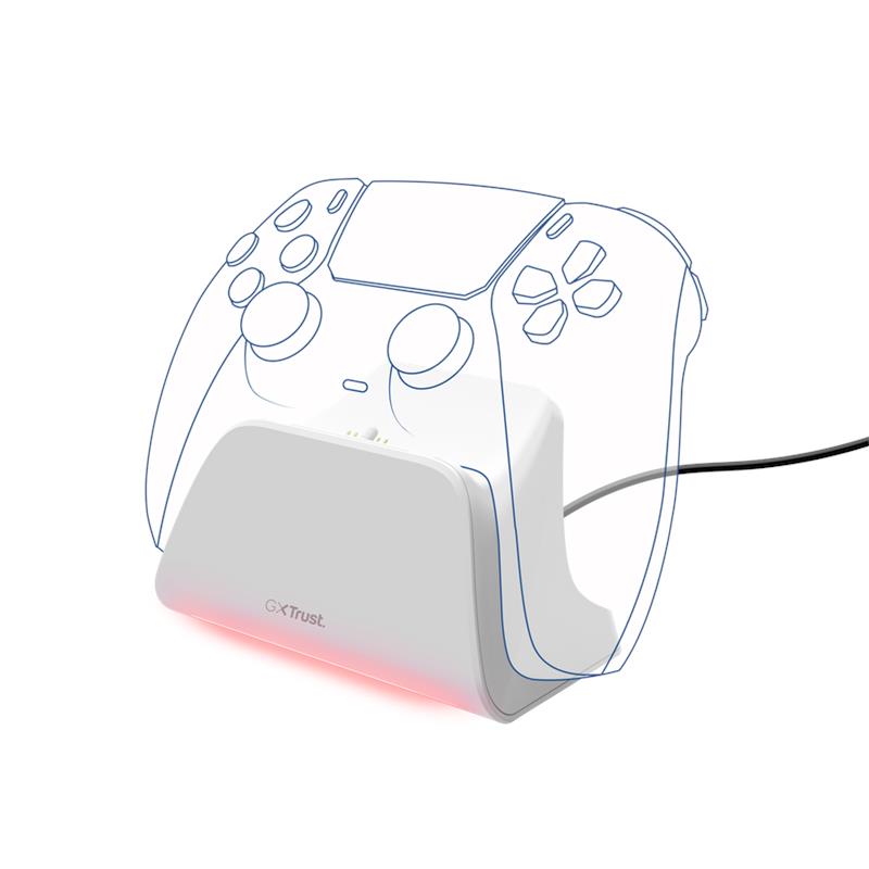 Зарядна станція для геймпаду Trust GXT 255W for PS5, білий