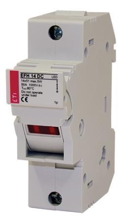 Тримач ETI, EFH 14 2P 50A 1000V DC