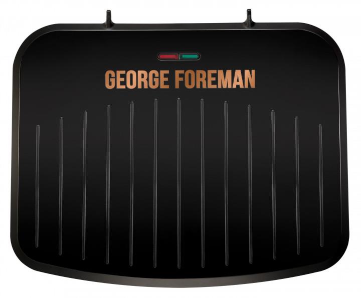 Гриль George Foreman 25811-56 Fit Grill Copper Medium, 1630 Вт, антипригарное покрытие, черный\медь