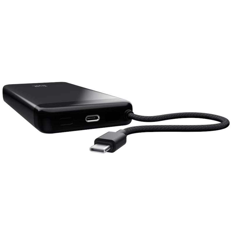Акумулятор портативний літій-іонний power bank Trust Fiera, 20000мА·год, 2хUSB-C, 20W, PD/QC 3.0, чорний