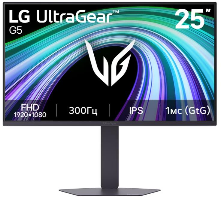 Монітор LG 24.5" 25G550B-B HDMI, DP, Audio, IPS, 300Hz, 1ms, sRGB 99%, G-SYNC, FreeSync, Pivot, HDR10