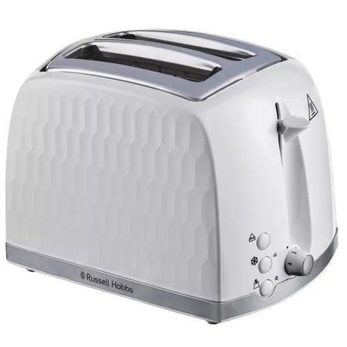 Тостер Russell Hobbs 26060-56 Honeycomb White, 850 Вт, 2 слота, 6 настр. степени поджарки, белый