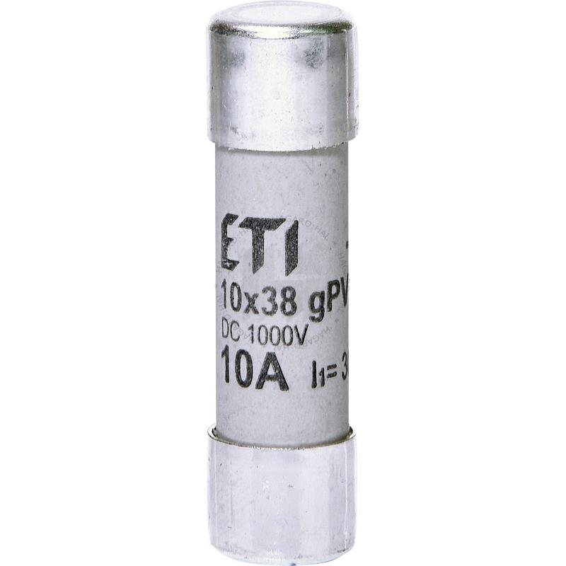 Запобіжник ETI, CH 10x38 gPV 10A 1000V (30kA)