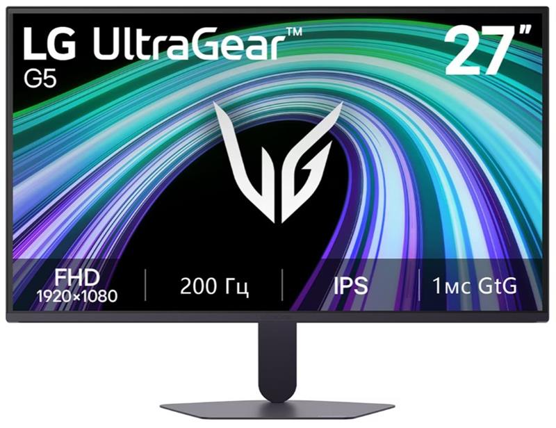 Монітор LG 27" 27G523B-B 2хHDMI, DP, Audio, IPS, 200Hz, 1ms, sRGB 99%, G-SYNC, FreeSync, HDR10