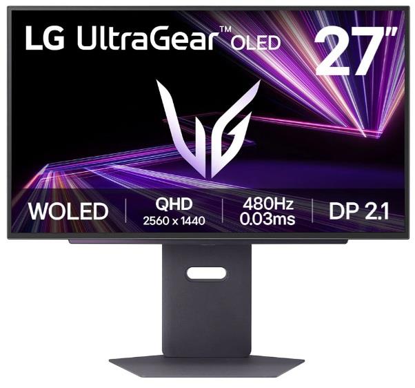 Монітор LG 27" 27GX790A-B 2xHDMI, DP, USB, Audio, OLED, 2560x1440, 480Hz, 0.03ms, DCI-P3 98.5%, G-SYNC, FreeSync, HAS, HDR400