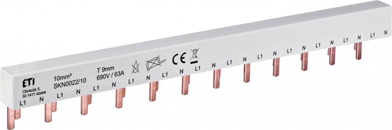 Шина живлення ETI, SKN0022/10 1F+N 12 модулів