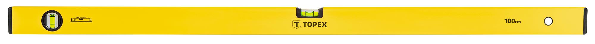 Рівень TOPEX тип 500, 100см, 2 капсули, алюмінієвий