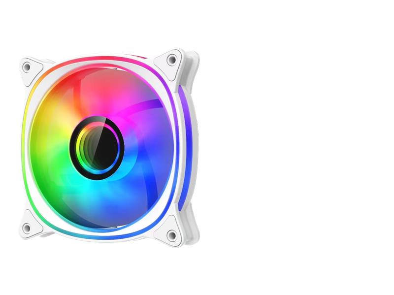 Корпусний вентилятор 2E GAMING Air Cool X Fan ACF120XB-ARGB, 120мм, 1200rpm, 3pin, 3pin +5VARGB, 20,4dBa, білий