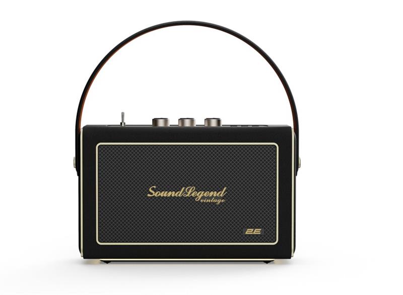 Портативна акустична система 2E SoundLegend vintage 80Вт, BT 5.3, TWS, FLAC, MP3, WAV, EQ, PowerBank, 12 заспокійливих звуків, IPX6, RGB, Чорний
