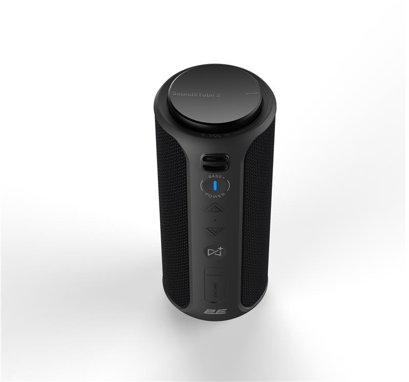 Портативна акустична система 2E SoundXTube2 30Вт, ВТ 5.0, MP3, TWS, Party Mode, IPX7, Чорний